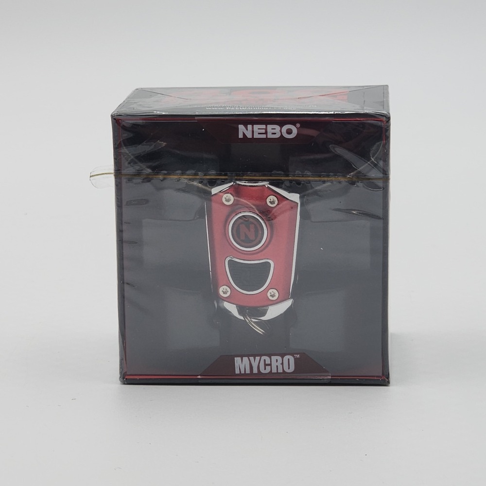 Nebo Mycro Rechargeable LED Keychain Light Red 400 Lumen 2 Color Light Modes New